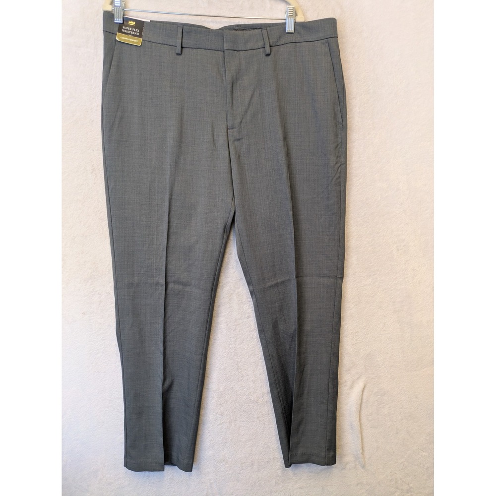 Haggar Mens 38x30 Straight Fit Dress Pants Gray NWT